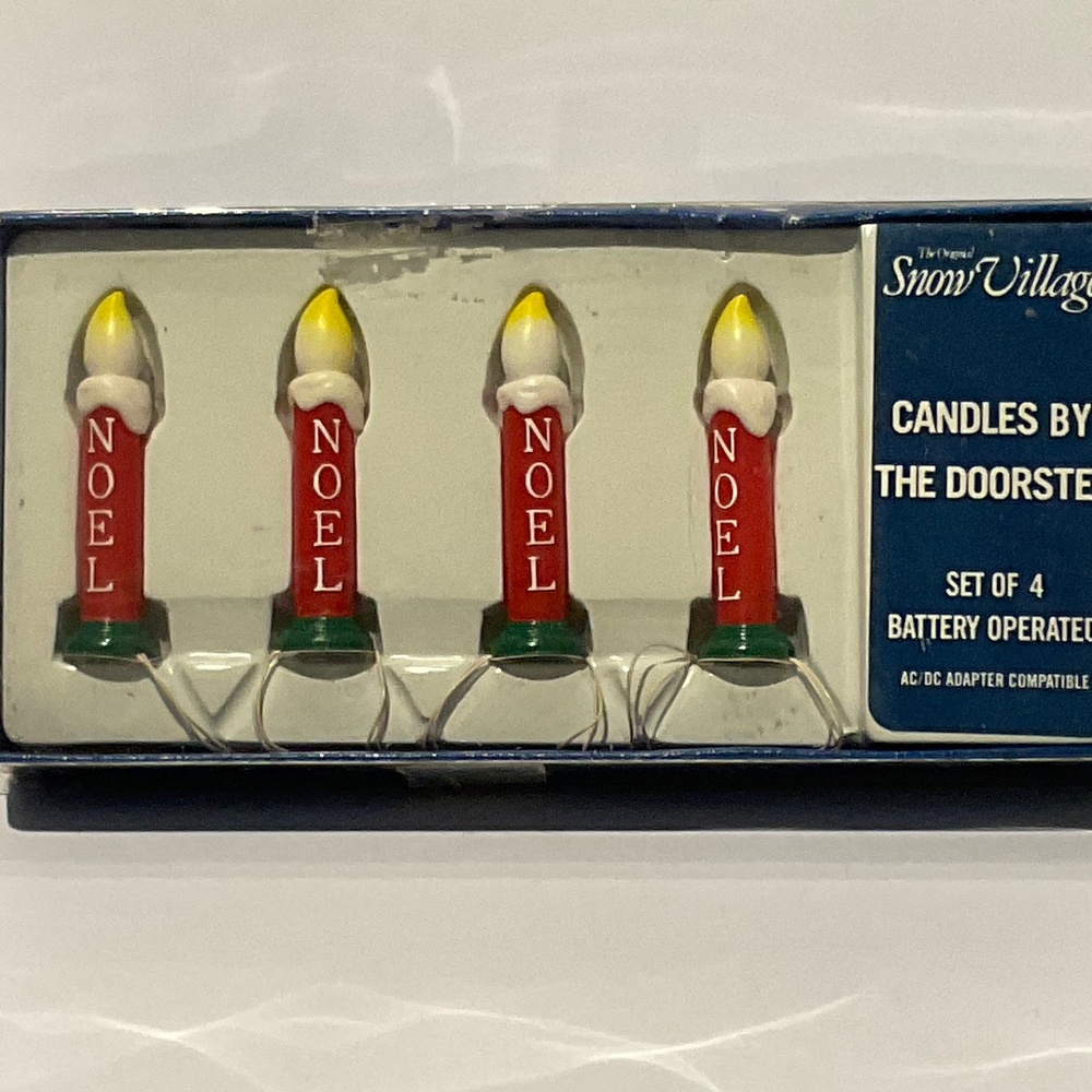 Snow Village Doorstep Candles